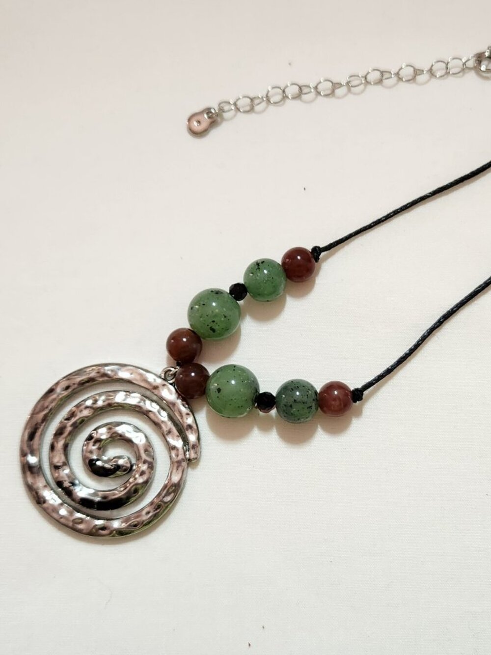 THREE FOR $20 Contemporary swirl necklace silver tone costume NIP